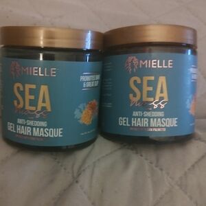 2 Mielle Sea Moss Anti-Shedding Gel Hair Masque infused w/ Saw Palmetto